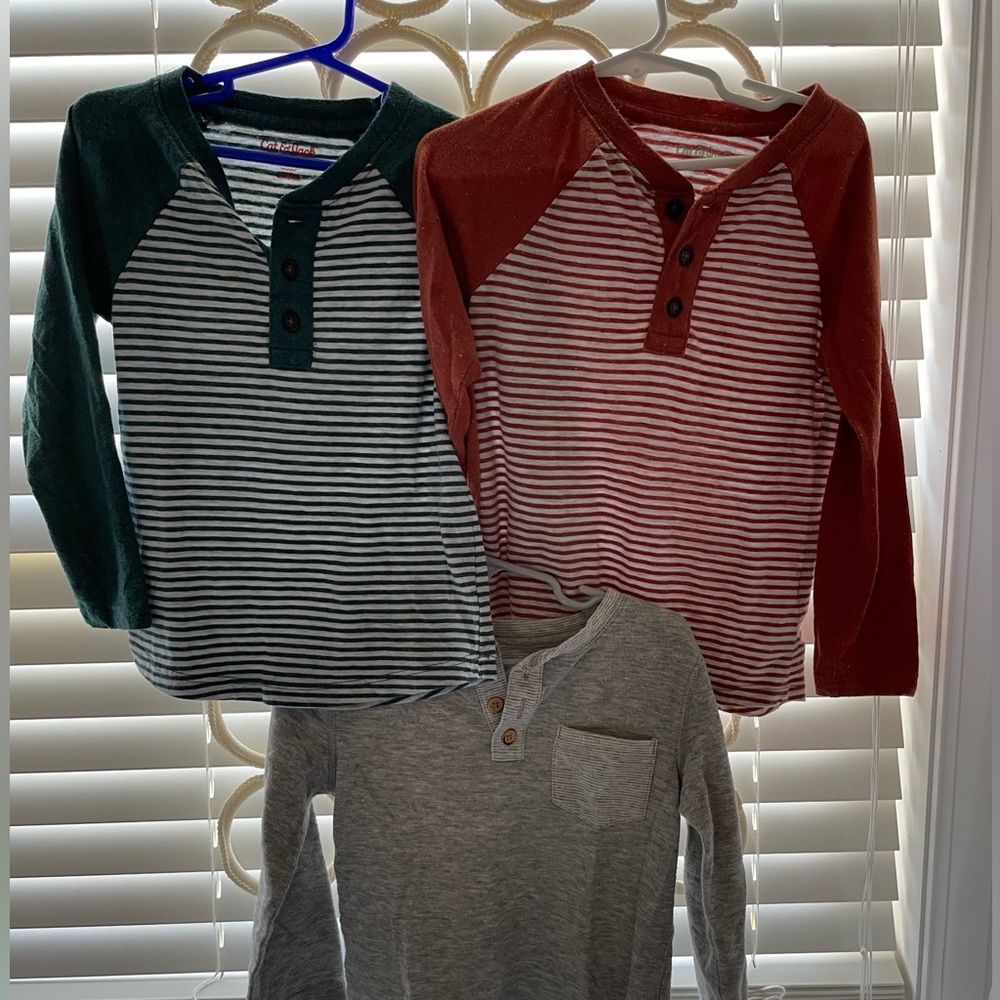 3 long sleeve Cat & Jack t-shirts, all size 4T